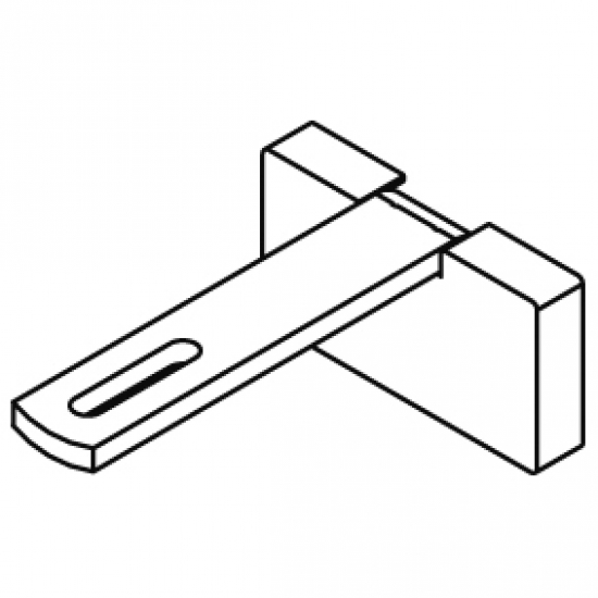 Square Smart fix 80mm Bracket Set Slotted for Metropole & Metroflat (made up of parts 11146 + 11137)