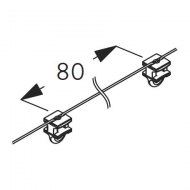 Wave 2C glider-cord 80mm pitch in White or Black Wave 2C glider-cord 80mm pitch in White or Black