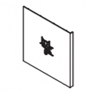 Bracket cover square left 110mm (Each) Bracket cover square left 110mm (Each)