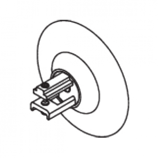 Ellipse Finial with mounting bracket for 23mm Pole's (Each)