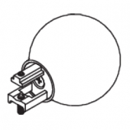 Ball Finial with mounting bracket for 30mm Corded Pole's (Each) Ball Finial with mounting bracket for 30mm Corded Pole's (Each)