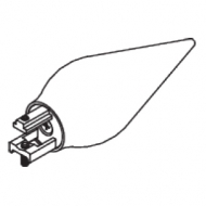 Spear Finial set with mounting bracket for 30mm Corded Pole's (Each) Spear Finial set with mounting bracket for 30mm Corded Pole's (Each)