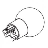 Glass Ball Finial with mounting bracket for 30mm Hand Drawn Pole's (Each) Glass Ball Finial with mounting bracket for 30mm Hand Drawn Pole's (Each)