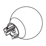 Ball Finial with mounting bracket for 30mm Hand Drawn Pole's (Each) Ball Finial with mounting bracket for 30mm Hand Drawn Pole's (Each)