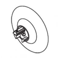 Ellipse Finial  with mounting bracket for 30mm Hand Drawn Pole's (Each) Ellipse Finial  with mounting bracket for 30mm Hand Drawn Pole's (Each)