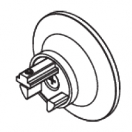 Taper Finial with mounting bracket for 30mm Hand Drawn Pole's (Each) Taper Finial with mounting bracket for 30mm Hand Drawn Pole's (Each)