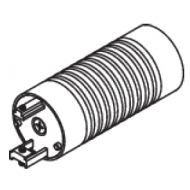 Groove Cylinder Finial with mounting bracket for 50mm Corded Pole's (Each) Groove Cylinder Finial with mounting bracket for 50mm Corded Pole's (Each)