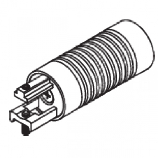 Groove Cylinder Finial with mounting bracket for 50mm Hand Drawn Pole's (Each)