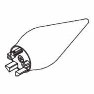 Spear Finial with mounting bracket for 50mm Hand Drawn Pole's (Each) Spear Finial with mounting bracket for 50mm Hand Drawn Pole's (Each)