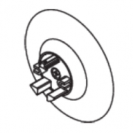 Ellipse Finial with mounting bracket for 50mm Hand Drawn Pole's (Each) Ellipse Finial with mounting bracket for 50mm Hand Drawn Pole's (Each)