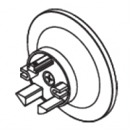 Taper Finial with mounting bracket for 50mm Hand Drawn Pole's (Each) Taper Finial with mounting bracket for 50mm Hand Drawn Pole's (Each)