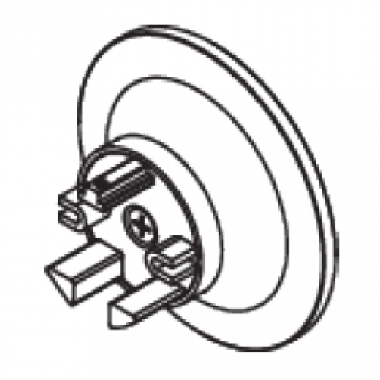 Taper Finial with mounting bracket for 50mm Hand Drawn Pole's (Each)