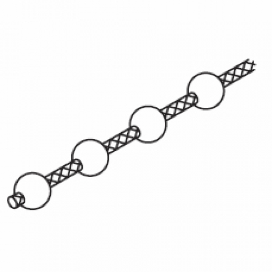 White Plastic Bead chain (per metre)