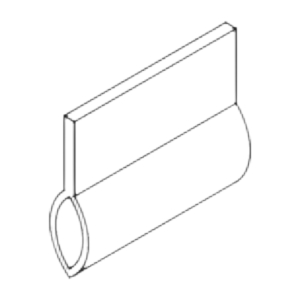 Rod tape (per metre) White only