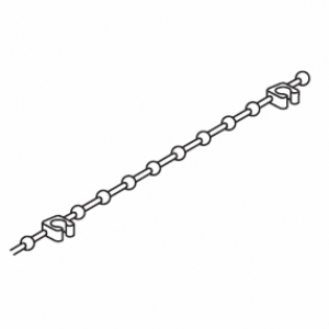 Link chain 127mm, white plastic (per metre) (minimum 2 metres)