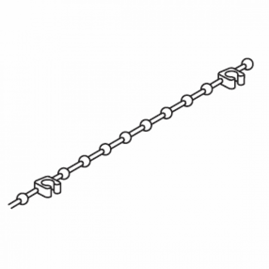Link chain 127mm, white plastic (per metre)(minium 2 metres)