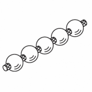 Operating chain plastic 4.6mm