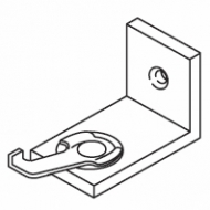 L' bracket A, with 1 rivetted clamp L' bracket A, with 1 rivetted clamp
