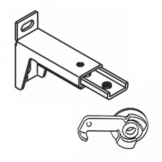 7.7cm - 10.7cms  adjustable extension bracket with clamp (Each) (Obsolete)