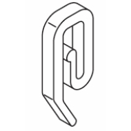 Nylon hook in White or Black Nylon hook in White or Black
