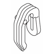 2 Prong Hook in White or Black 2 Prong Hook in White or Black