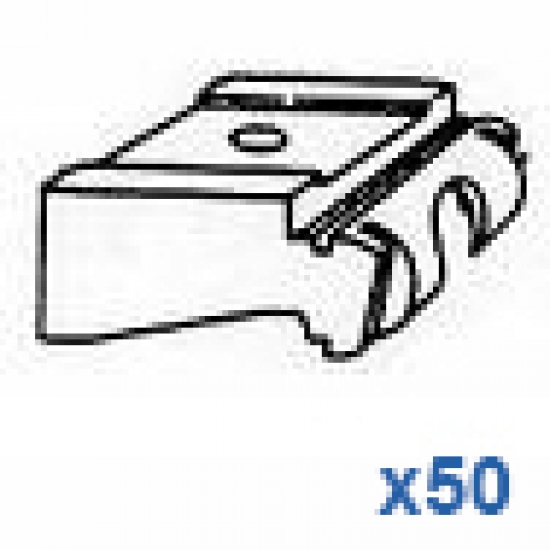 Universal nylon bracket (standard) in white OLD STYLE (pack of 50) Universal nylon bracket (standard) in white OLD STYLE (pack of 50)