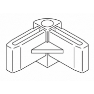 Re-inforced corner piece, grey or white Re-inforced corner piece, grey or white
