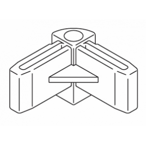 Re-inforced corner piece, grey or white