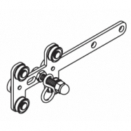 Metal Overlap straight Arm with S-hook   Metal Overlap straight Arm with S-hook