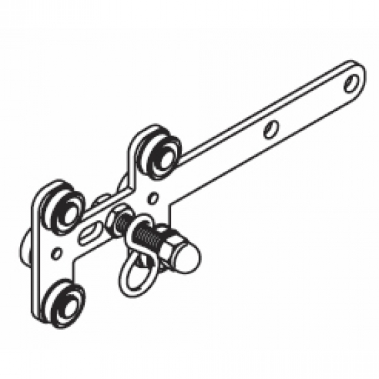 Metal Overlap straight Arm with S-hook  