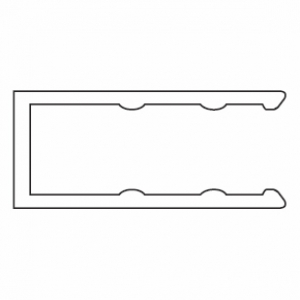 Side Profile (used with 4512 profile)  (per Metre)  (Discontinued)