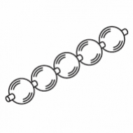 Metal bead 4.5mm chain Chrome by the metre or joined  Metal bead 4.5mm chain Chrome by the metre or joined
