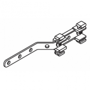 Metal overlap arm in White or Black