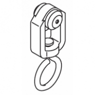 Roller glider with eye in White or Black Roller glider with eye in White or Black