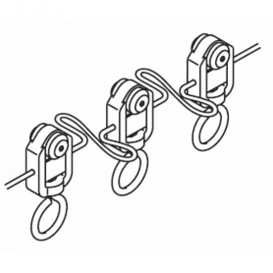 Wave roller glider cord (80mm) set lengths 