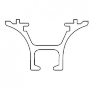 6822 Funnel Rail ONLY White (per metre) 6822 Funnel Rail ONLY White (per metre)