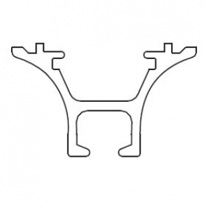 6822 Funnel Rail ONLY White (per metre)