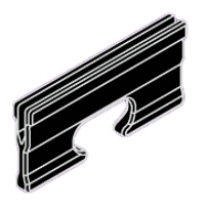 Wedge for recess profile in White or Black Wedge for recess profile in White or Black