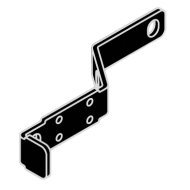 Overlap arm, Bent in White or Black (Each) Overlap arm, Bent in White or Black (Each)