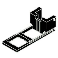 Wave end stop, motor end in White, Black or Grey Wave end stop, motor end in White, Black or Grey