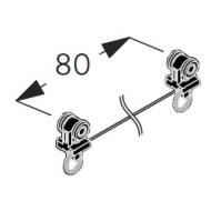 Wave roller cord (80mm) for 6.5m channel in White or Black Wave roller cord (80mm) for 6.5m channel in White or Black