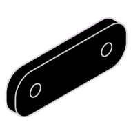 Wave overlap arm plate in White or Black Wave overlap arm plate in White or Black