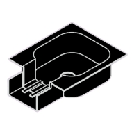Recess mask, motor end in White or Black Recess mask, motor end in White or Black