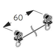 Wave roller cord (60mm) for 6.5mm channel in White or Black Wave roller cord (60mm) for 6.5mm channel in White or Black