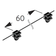 Wave 2C glider-cord 60mm pitch in White or Black Wave 2C glider-cord 60mm pitch in White or Black
