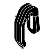 2 Prong Hook in White or Black 2 Prong Hook in White or Black