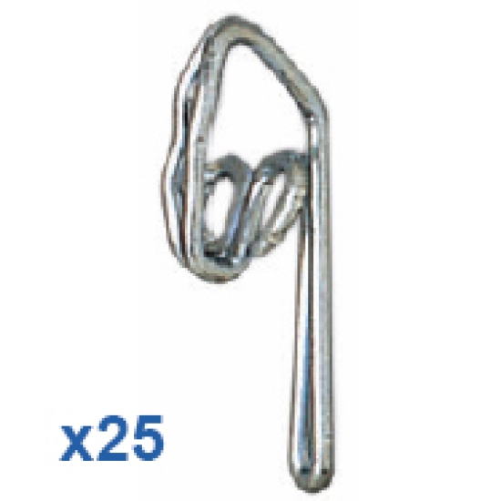 25 Steel Zinc Plated Curtain Hooks