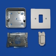 Special offer Non latching switch with recess box in White Special offer Non latching switch with recess box in White