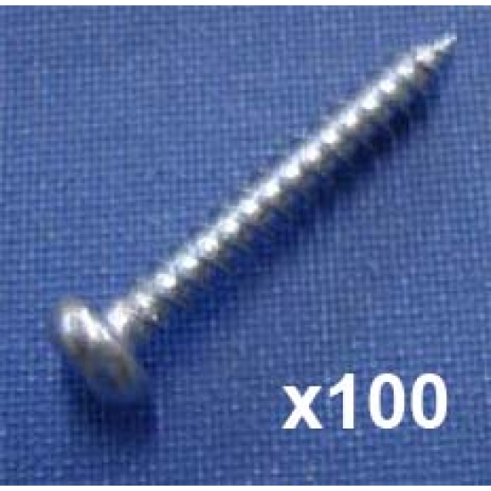 Round Head Screw No 6, 25mm (Pack Quantity 100)