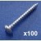 Round Head Screw No 6, 25mm (Pack Quantity 100)